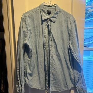 J. Crew Chambray Classic Shirt in Soft Blue